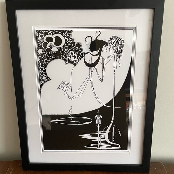 Salome Kisses John the Baptist Oscar Wilde Print Climax 15x12 Aubrey Beardsley - Picture 2 of 3